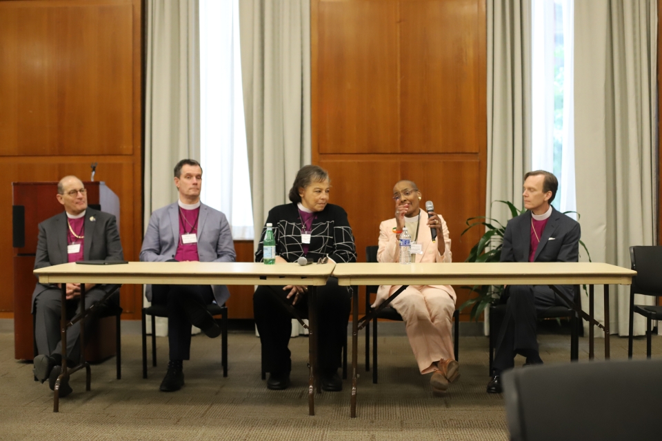 Figure 3: Four Regional Bishops and Rev. Dr Douglas in conversation